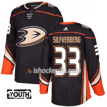 Børn NHL Anaheim Ducks Trøje Jakob Silfverberg 33 Adidas 2017-2018 Sort Authentic